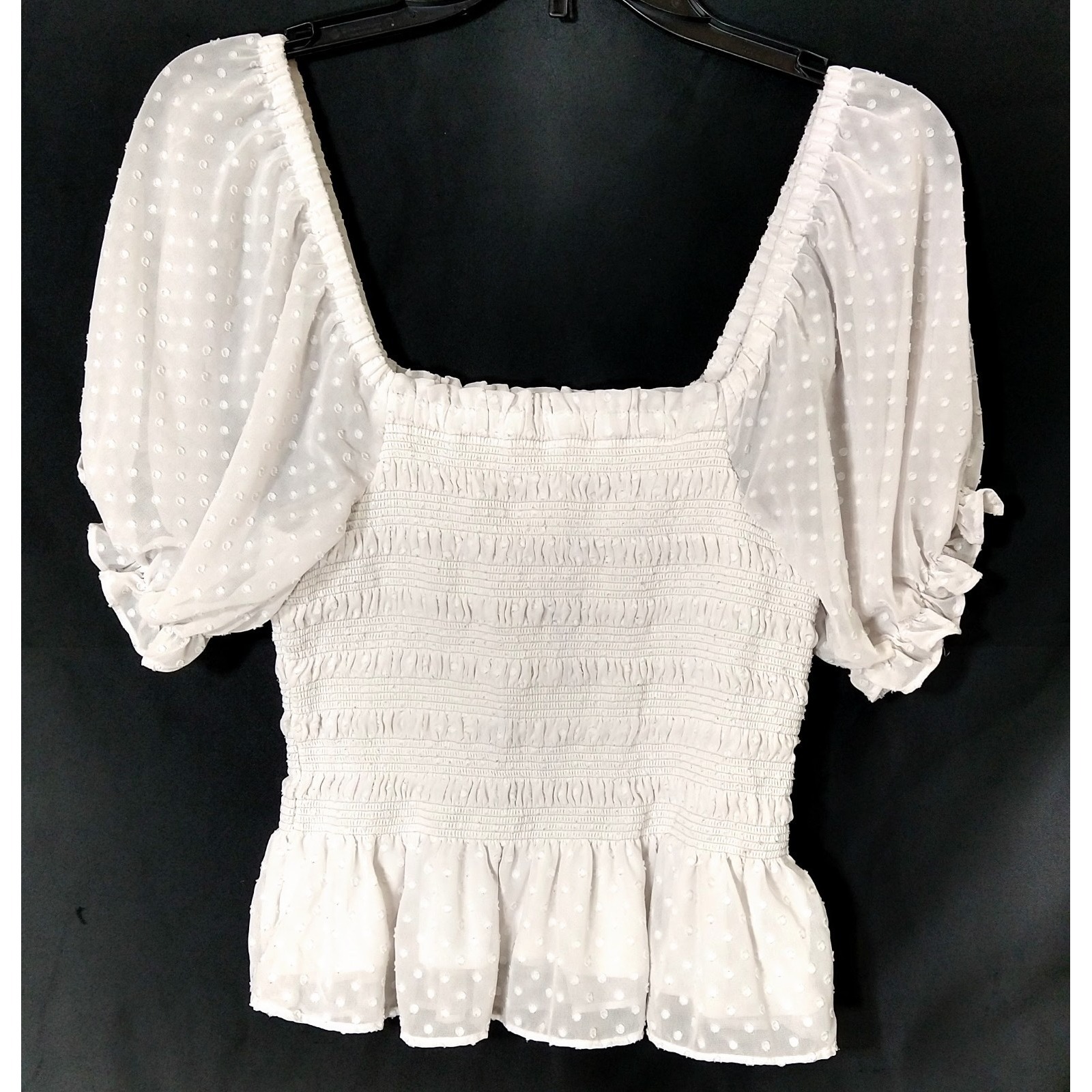 Smocked On Or Off Shoulder Top Cottagecore Coquette Romantic Ethereal Prairie M